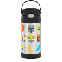 Thermos - Stainless Steel Insulated 12 Oz Straw Bottle, Mandalorian