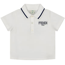 Fendi Baby - Baby Boy Short Sleeve Polo Tee Logo Embroidery Image 1