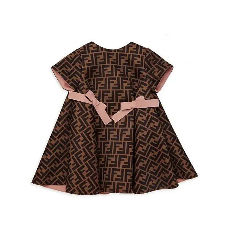 Fendi Kids FF-logo Dress Brown Fendi Kids FF-logo Dress Brown