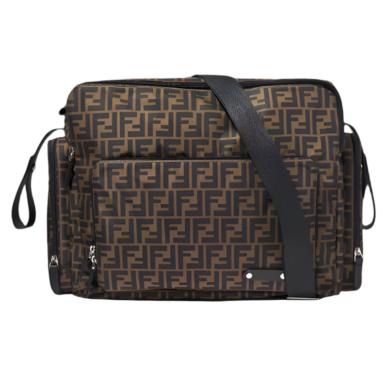 fendi dog stroller Fendi Baby FF Logo Changing Bag in Brown (40cm)