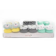 Forever Baby Girls Rattle Socks Animals Image 1
