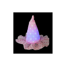 Ganz Pink and White Polka Dotted Light up Birthday Hat Barrette - Set of 3 Image 1