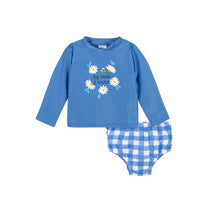 Gerber 2Pk Baby & Toddler Girls Darling Daisy Rash Guard & Swim Bottoms Image 1