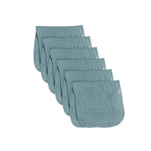 Gerber 6Pk Baby Boys & Girls Muslin Burp Cloths, Teal, Large Size 20 x 10 Image 1