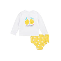 Gerber Baby & Toddler Girls Long Sleeved Rashguard Swimsuit Rash Guard Set Image 1