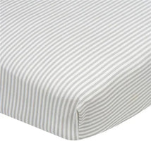 Gerber Bedding - 1Pk Fitted Baby Crib Sheet - Boy Woodland Stripes Image 1