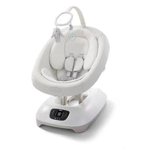 Graco Smartsense Swing with Cry Detection Technology in Rori style, featuring a plush seat, safety harness, and a toy attachment.