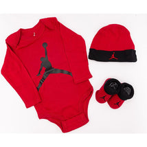 Haddad 20 Jordan Basic Long Sleeve 3Pc Set Gym Red Image 1