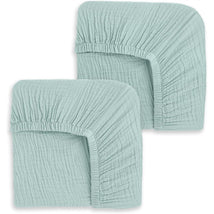 HALO Full-Size Fitted Crib Sheets 2-Pack - Calm Sage Image 1