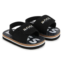 Hugo Boss Baby - Aqua Slides Boy, Black And Beige Image 1