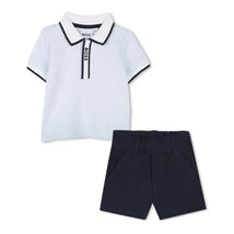 Hugo Boss Baby - Boy Set Polo & Shorts Light Blue & Navy Image 1