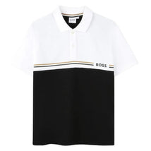 Hugo Boss Baby - Boy Short Sleeve Polo, Black & White Image 1