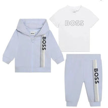 Hugo Boss Baby - Boy Sweats & Tee Set, White And Light Blue Image 1