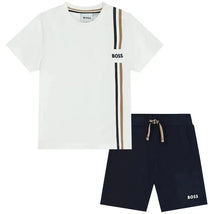 Hugo Boss Baby - Boy White & Navy Blue Mini Me Set Image 1