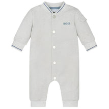 Hugo Boss Baby - Boys Grey Cotton Romper Image 1