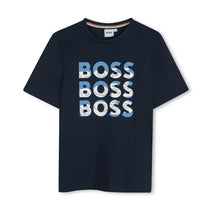 Hugo Boss Baby - Multi Logo Short Sleeve Tshirt Navy Image 1