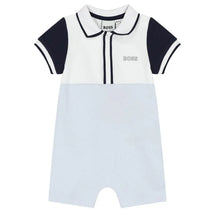 Hugo Boss Baby - Polo Pique Overall Pale Blue Image 1