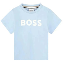 Hugo Boss Baby - Short Sleeve Basic Logo Tee, Blue Image 1