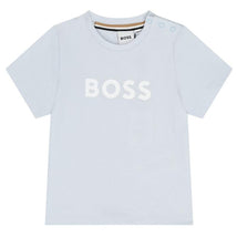 Hugo Boss Baby - Short-Sleeved T-Shirt In Cotton, Pale Blue Image 1