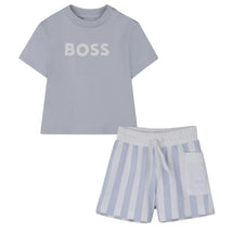 Hugo Boss Baby T-Shirt And Shorts Set, Stone Image 1