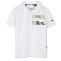 Hugo Boss Baby - Tricolor Short Sleeve Polo White Image 1