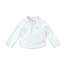 i play Long Sleeve Zip Rashguard Shirt, White Image 1