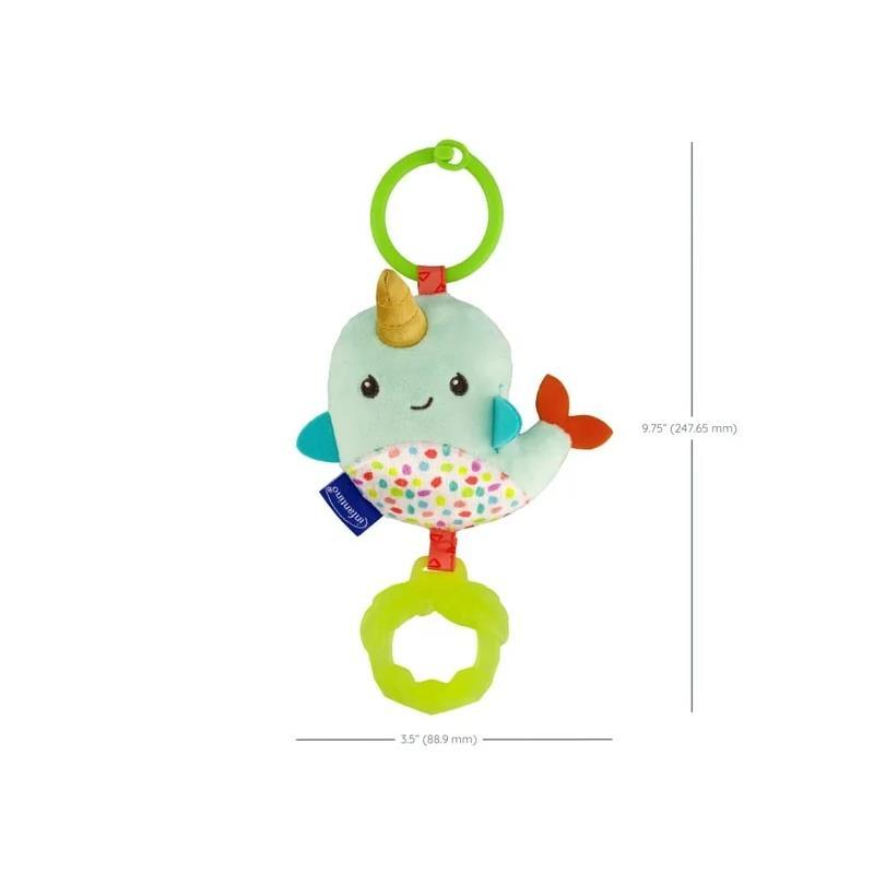 Infantino - Wee Wild Ones Chime & Go Tag Along Pal, Narwhal Image 3