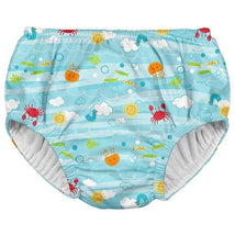 Iplay - Fun Pull-Up Reusable Absorbent Swimsuit Diaper, Light Aqua Sea Friends Image 1