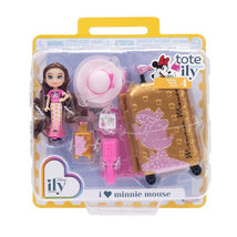 Jakks Pacific Disney ILY 4ever Tote-ILY Teenies set featuring a Minnie Mouse inspired doll, suitcase, and accessories.