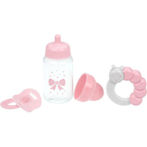 JC Toys Pink Bottle and Rattle Set Image 1
