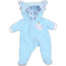 JC Toys - Berenguer Boutique Baby Doll Outfit, Blue Elephant Themed Hooded Onesie, Ages 2+ Image 1
