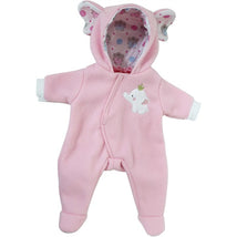 JC Toys - Berenguer Boutique Baby Doll Outfit, Pink Elephant Themed Hooded Onesie, Ages 2+ Image 1