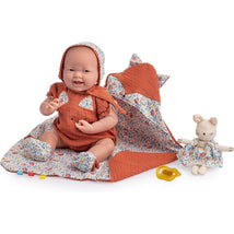 JC Toys La Newborn Soft Body Baby Doll in Nature-Themed Outfit with Accessories Image 1