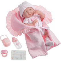JC Toys La Newborn Soft Body Boutique Baby Doll - 15.5-Inch Pink Image 1