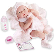 JC Toys - Real Girl Baby Doll La Newborn Pink Knit Outfit & Accessories, Ages 2+ Image 1