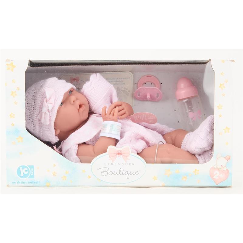 JC Toys - Real Girl Baby Doll La Newborn Pink Knit Outfit & Accessories, Ages 2+  Image 6