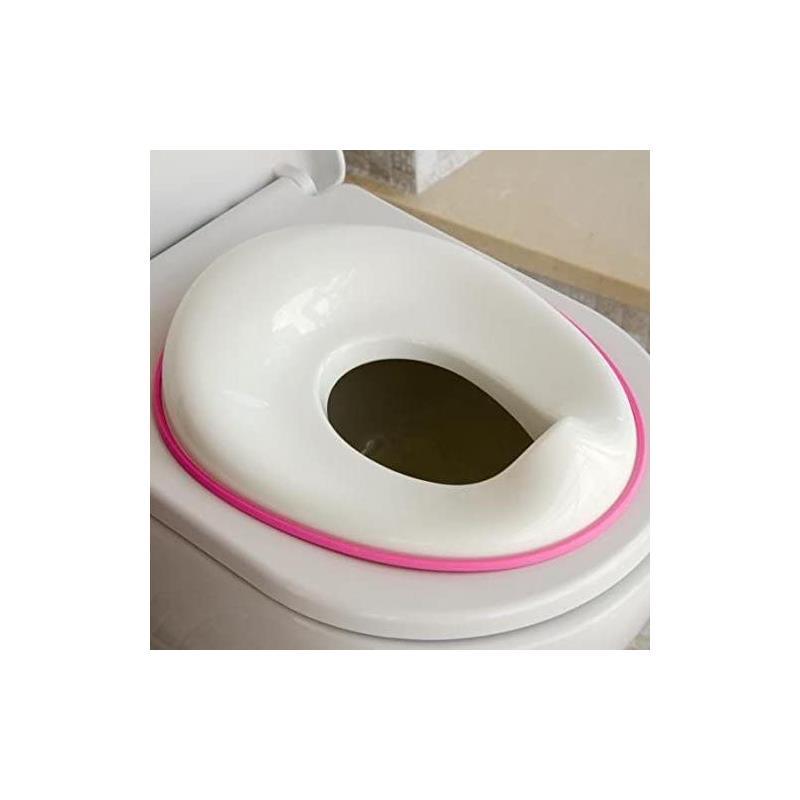 Potty Training Seat for Girls - Fits Round & Oval Toilets, Includes Free Storage Hook - Jool Baby Pink