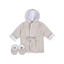 Just Born - 2Pk Robe & Bootie Set, Warm Grey Image 1