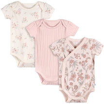 Just Born - 3Pk Baby Girl Kimono Bodysuit Pink Image 1