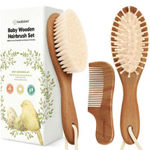 Keababies - Hair Brush & Comb Set, Dark Walnut Image 1