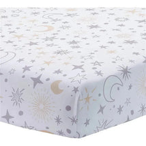 Lambs & Ivy - Goodnight Moon Fitted Crib Sheet, Moon/Stars Image 1