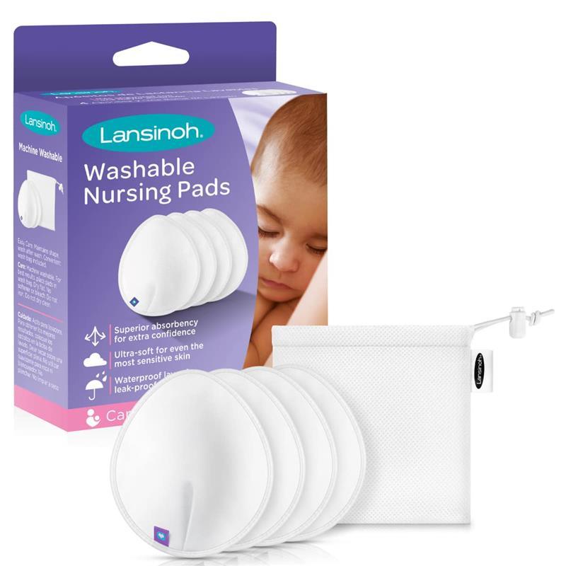  Lansinoh Reusable Nursing Pads for Breastfeeding Mothers, 8  Pads : Baby