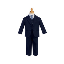 Lito Boy's 3 Button Suit, Light Gray, 5-Piece Image 1