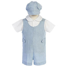 Lito - Cotton Linen Overall Set, Blue Image 1