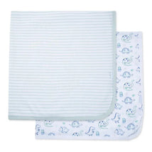 Little Me - 2Pk Baby Dino Friends Receiving Blankets Image 1