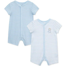 Little Me - 2Pk Safari Baby Boy Romper Blue Image 1