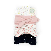 Little Me 3Pk Baby Girl Head Wraps Heart,Roses,Stars Image 1
