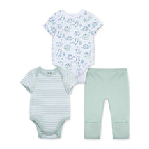Little Me - 3Pk Dino Baby Bodysuit & Pant Set, Green Image 1