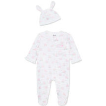 Little Me - Baby Girl Pink Bunny Footie & Hat Image 1