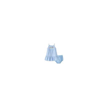 Little Me Embroidered Sundress - Blue Image 1